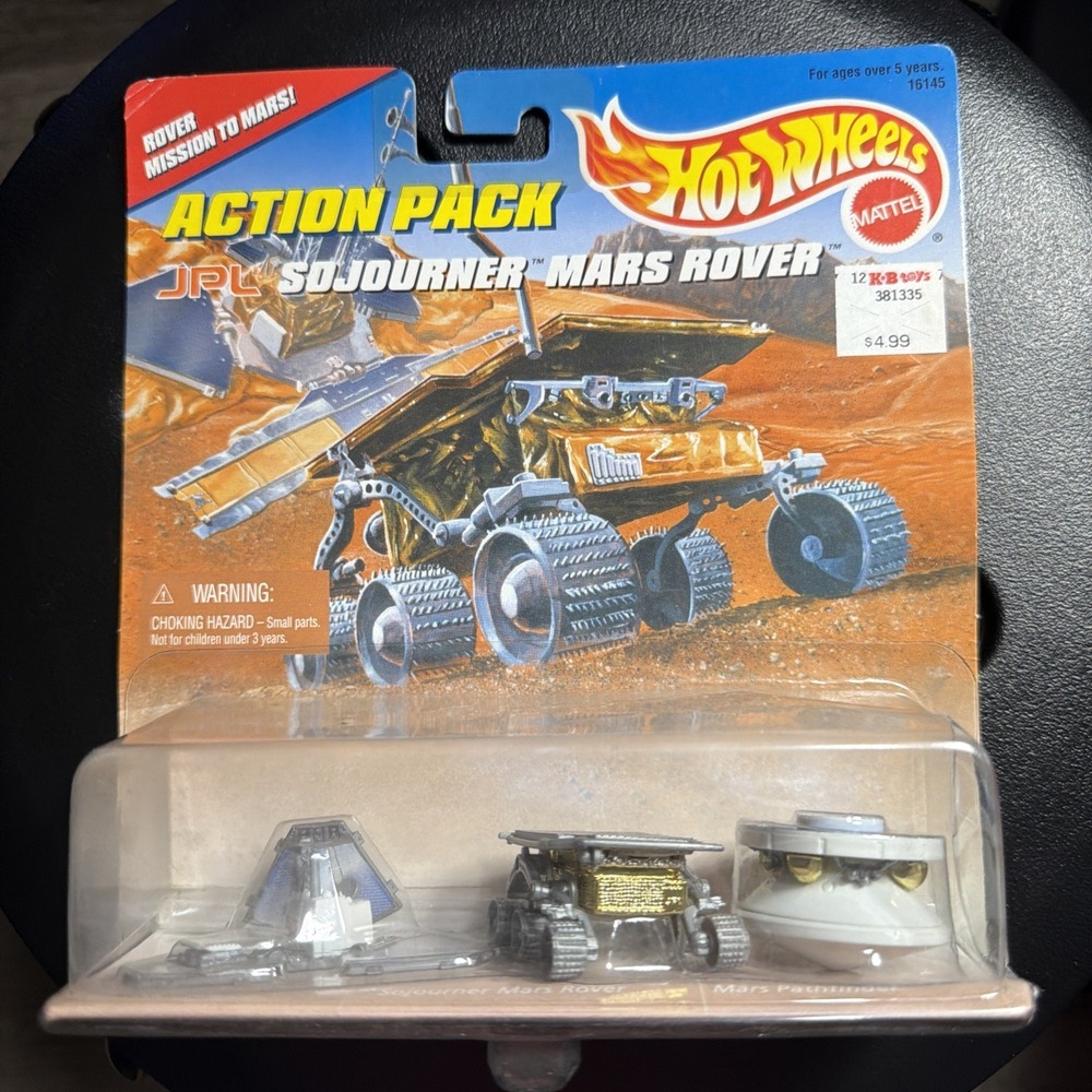 Hot Wheels Action Pack JPL Sojourner Mars Rover #16145 Circa 1996 Mission Mattel